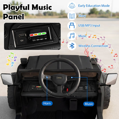 12V Electric Ride On Truck, Dump Bed, Music, Licensed Toyota, Black Powered Ride On Toys at Gallery Canada