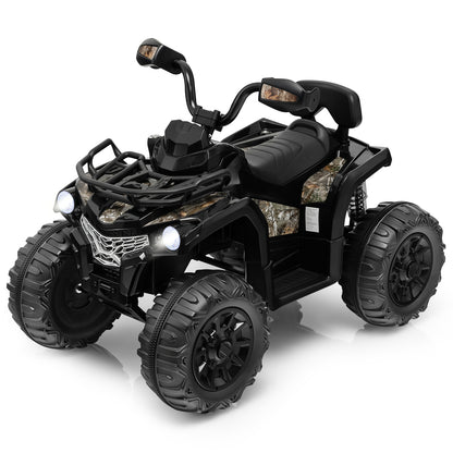 12V Kids Ride On ATV 4 Wheeler, Black Powered Ride On Toys Black at Gallery Canada