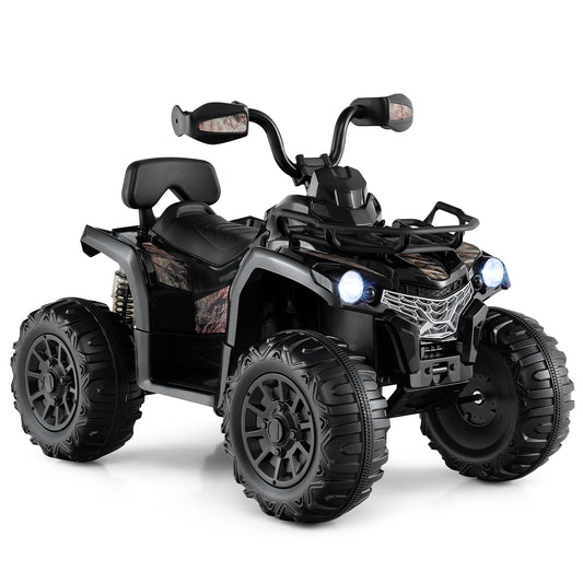 12V Kids Ride On ATV 4 Wheeler, Solid Black Powered Ride On Toys Options at Gallery Canada