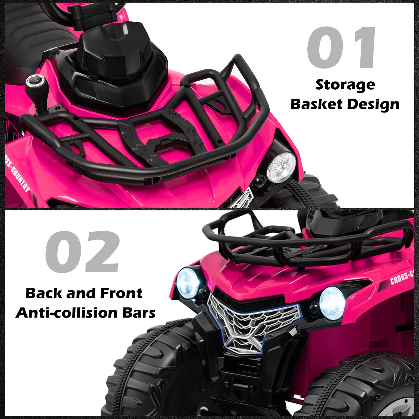 Kids Ride On ATV 4 Wheeler, 12V, Pink Powered Ride On Toys at Gallery Canada
