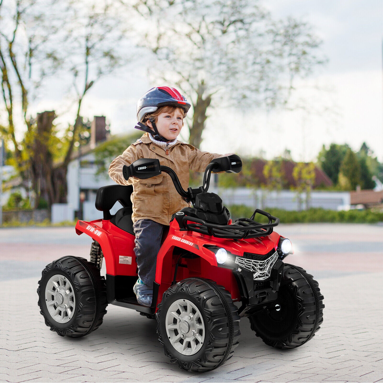 12V Kids Ride On ATV, 4 Wheeler With MP3, Headlights, Red Powered Ride On Toys at Gallery Canada