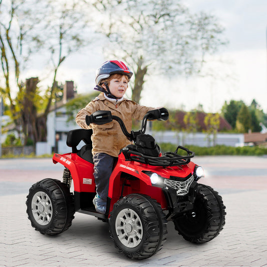 12V Kids Ride On ATV, 4 Wheeler With MP3, Headlights, Red