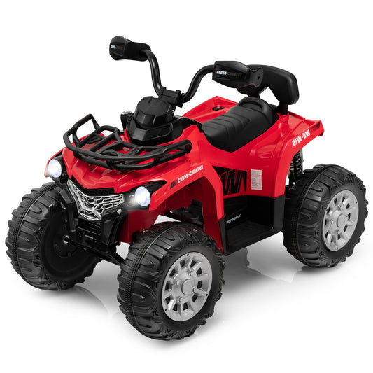 12V Kids Ride On ATV, 4 Wheeler With MP3, Headlights, Red