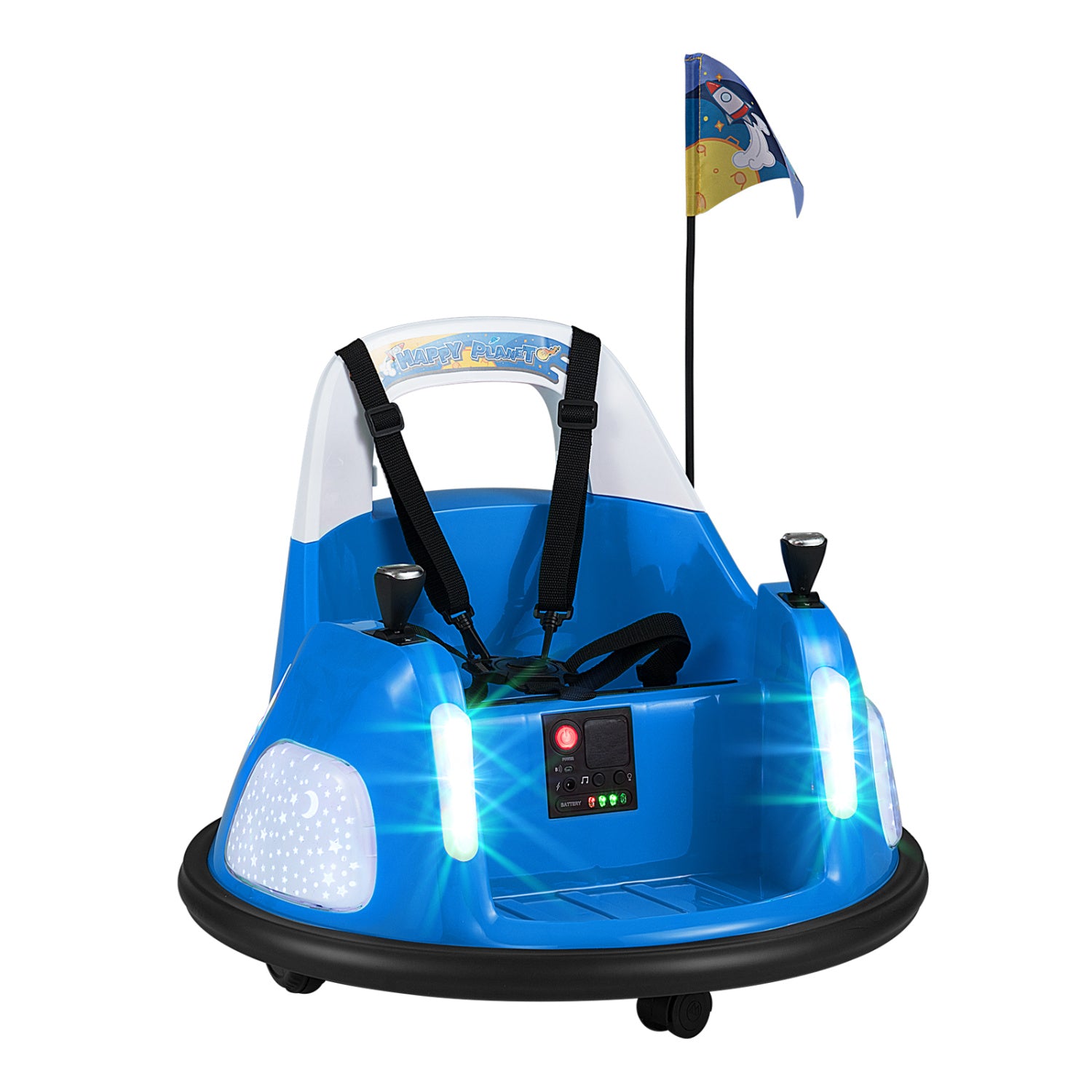12V Kids Ride On Bumper Car with Remote Control and Flashing Lights, Blue Powered Ride On Toys at Gallery Canada