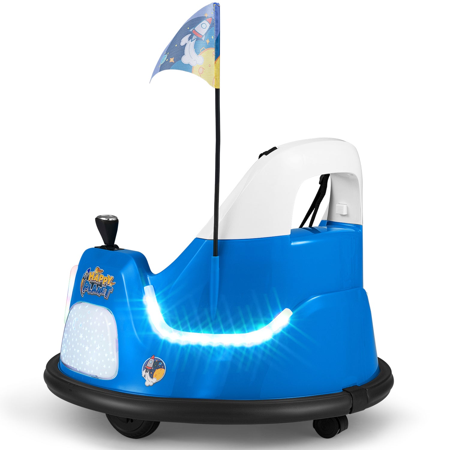 12V Kids Ride On Bumper Car with Remote Control and Flashing Lights, Blue Powered Ride On Toys at Gallery Canada