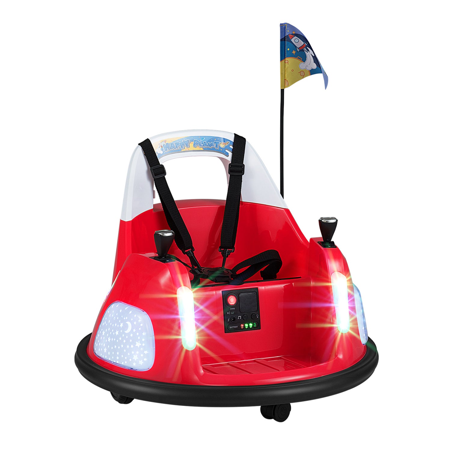 12V Kids Ride On Bumper Car with Remote Control and Flashing Lights, Red Powered Ride On Toys at Gallery Canada