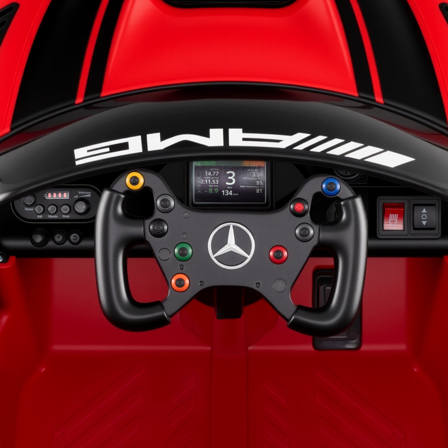 12V Kids Ride-On Car Mercedes-AMG GT3 Licensed with Adjustable Speed, Red Powered Ride On Toys at Gallery Canada