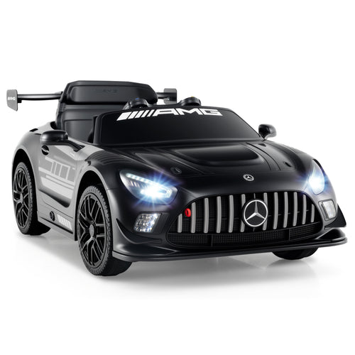 12V Kids Ride-On Car Mercedes-AMG GT3 Licensed with Adjustable Speed, Black
