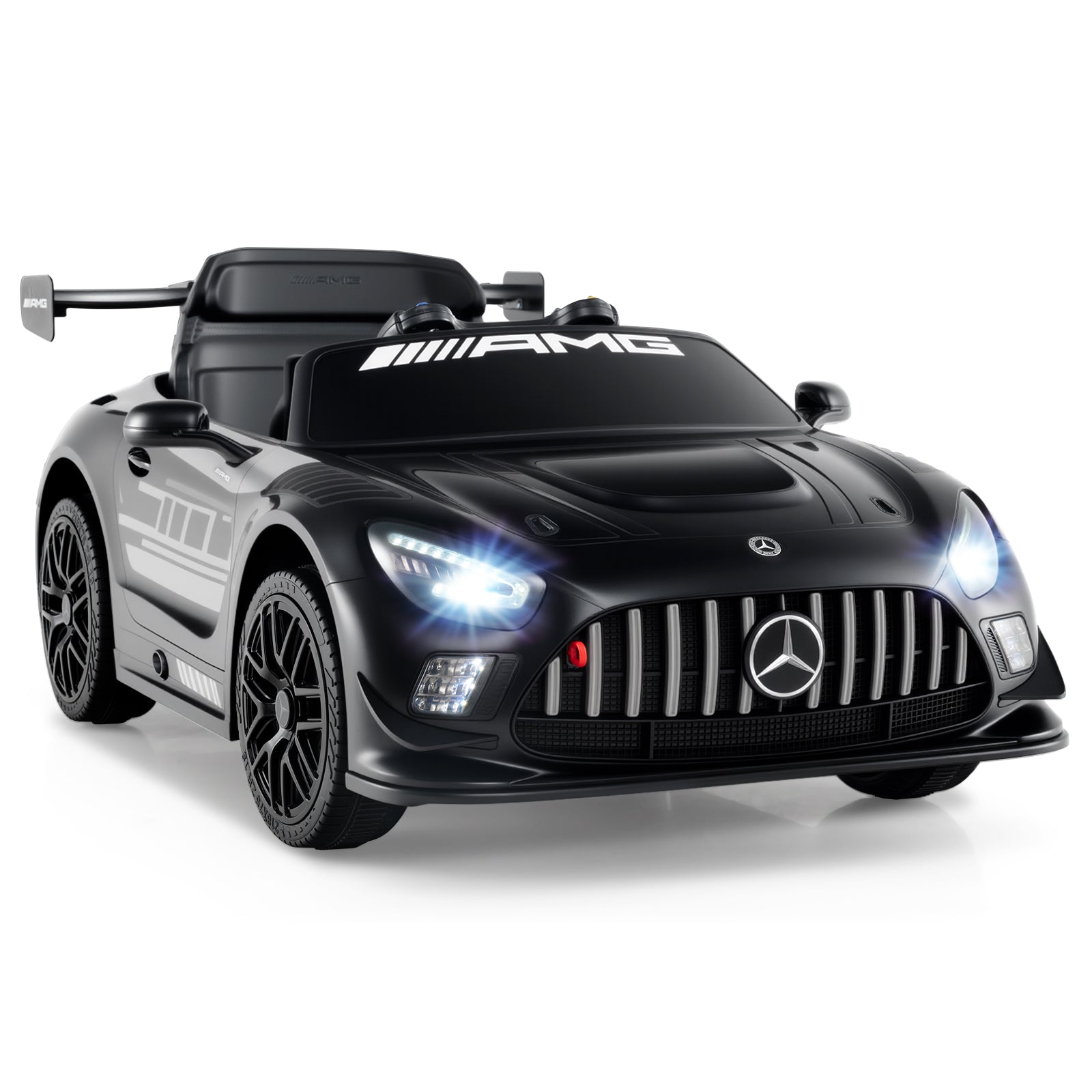 12V Kids Ride-On Car Mercedes-AMG GT3 Licensed with Adjustable Speed, Black Powered Ride On Toys at Gallery Canada