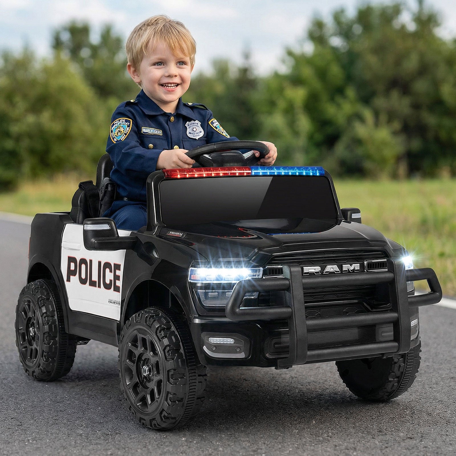 12V Kids Ride On Car Licensed RAM 3500 Electric Vehicle with Remote Control, Black Powered Ride On Toys at Gallery Canada