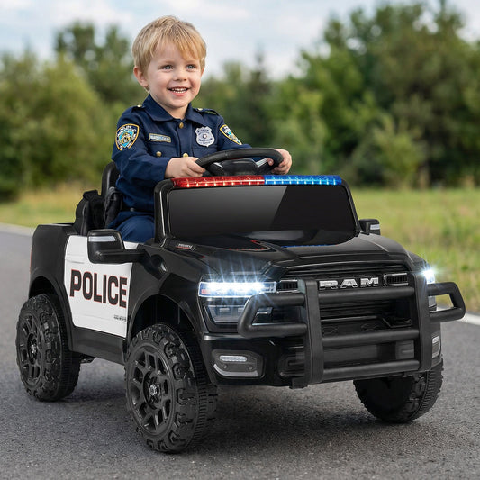 12V Kids Ride On Car Licensed RAM 3500 Electric Vehicle with Remote Control, Black Powered Ride On Toys Black at Gallery Canada