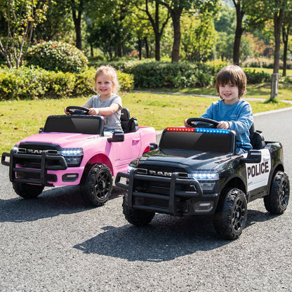 12V Kids Ride On Car Licensed RAM 3500 Electric Vehicle with Remote Control, Black Powered Ride On Toys at Gallery Canada