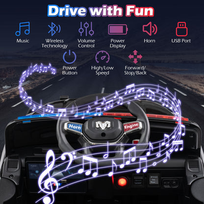 12V Kids Ride On Car Licensed RAM 3500 Electric Vehicle with Remote Control, Black Powered Ride On Toys at Gallery Canada