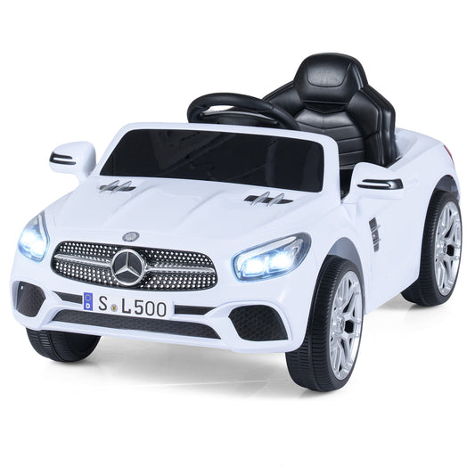 12V Kids Ride on Car Licensed Mercedes-Benz with Remote and Music, White