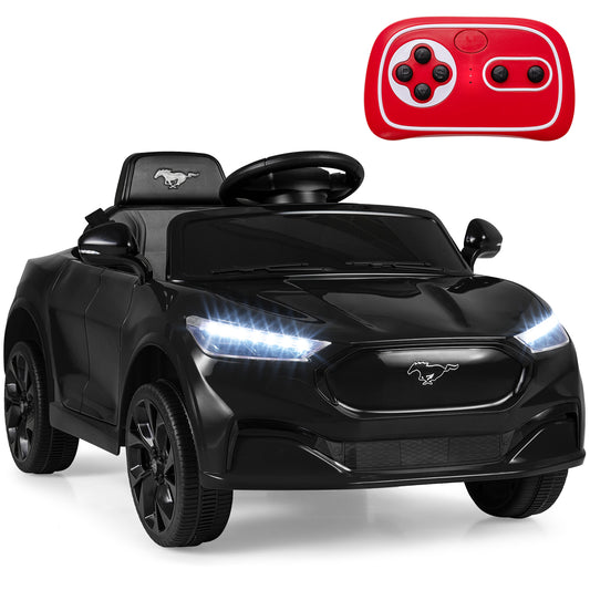 12V Kids Ride on Car Licensed Ford Mach E with Parent Control and Horn, Black