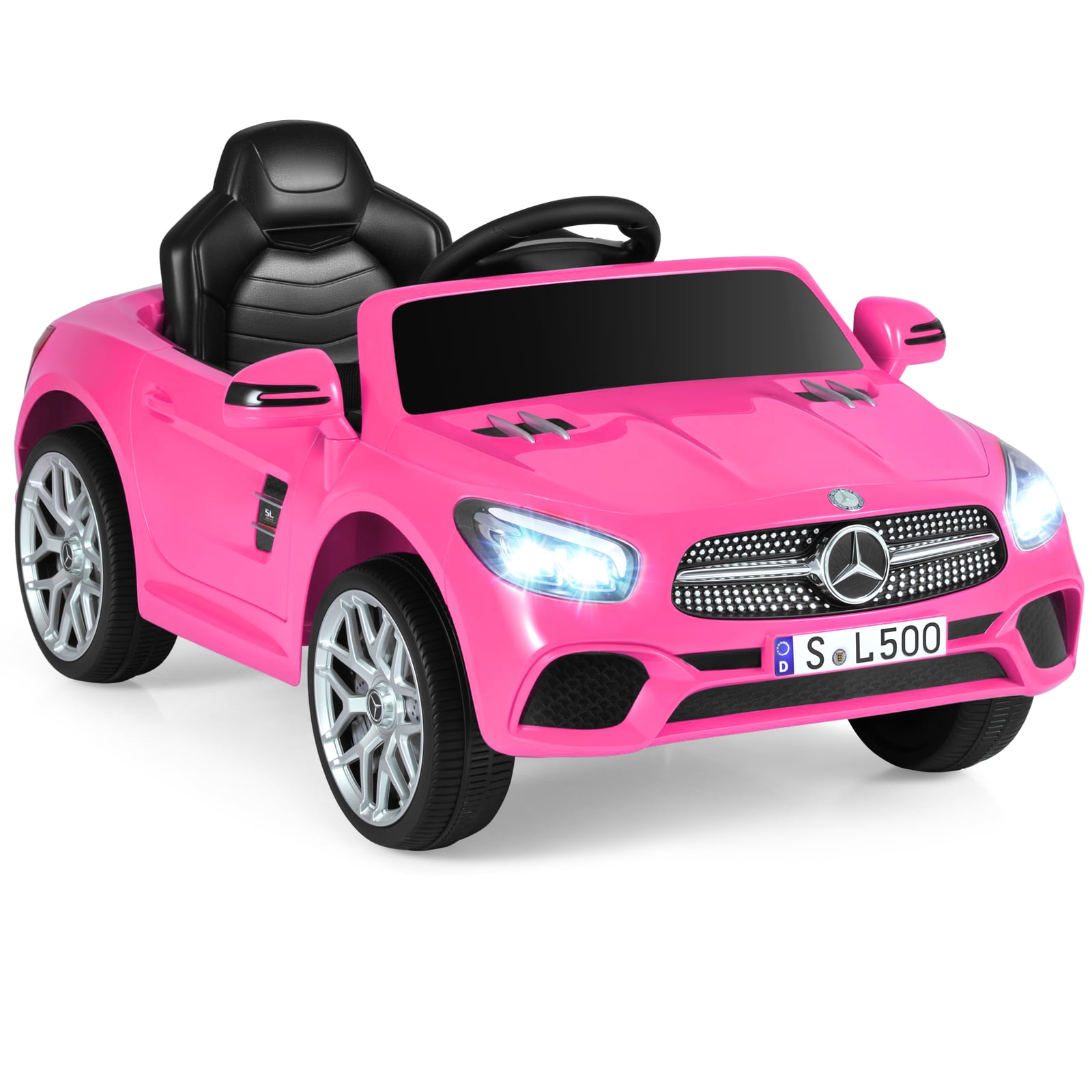 12V Kids Ride on Car Licensed Mercedes-Benz with Remote and Music, Pink Powered Ride On Toys at Gallery Canada