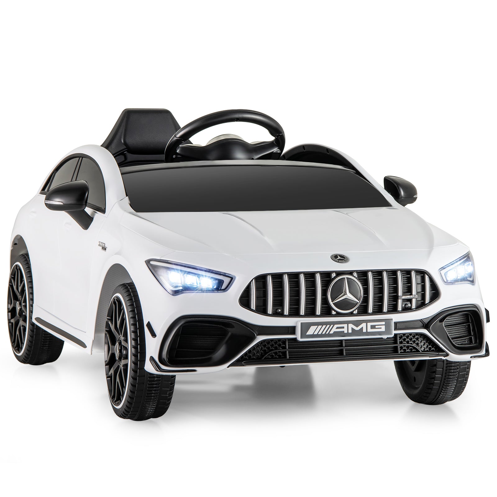 12V Kids Ride On Car With Remote, White Powered Ride On Toys at Gallery Canada