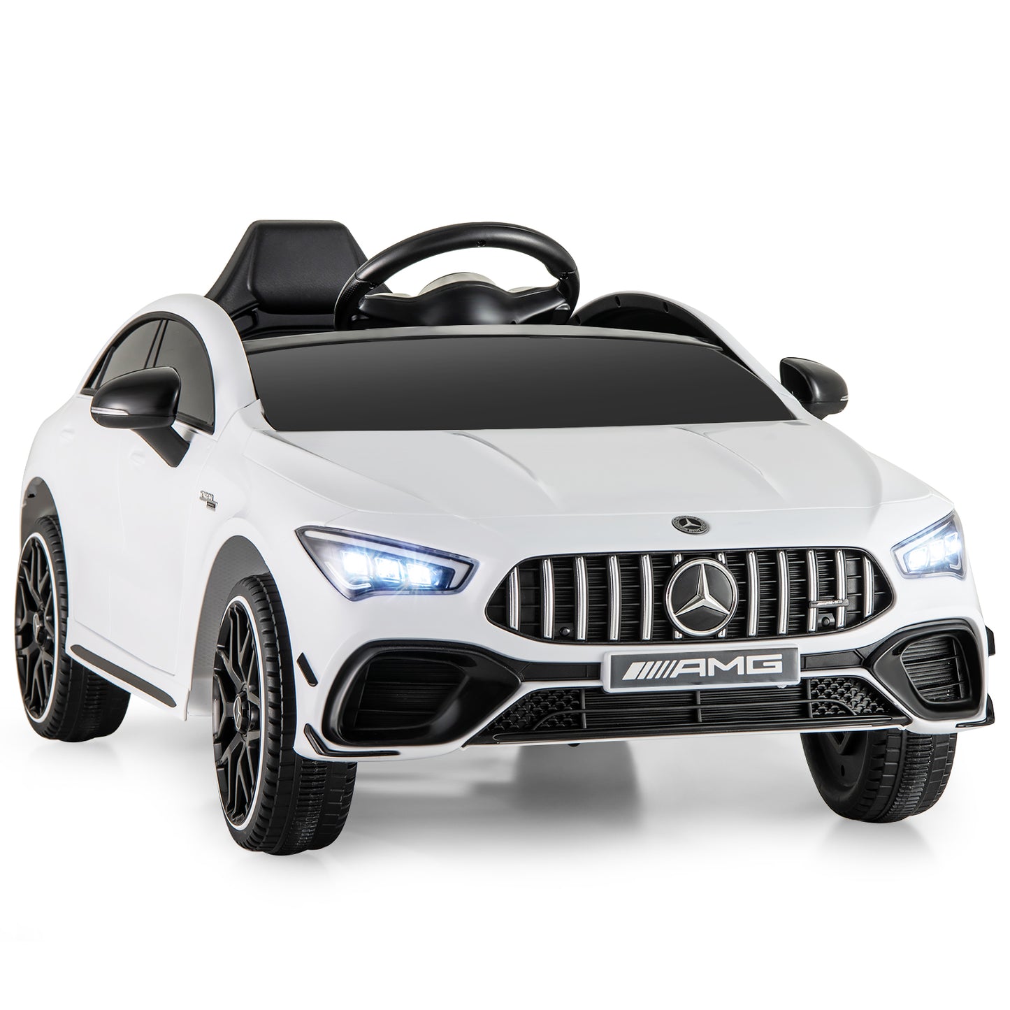 12V Kids Ride On Car With Remote, White Powered Ride On Toys at Gallery Canada