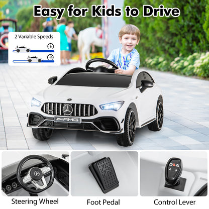 12V Kids Ride On Car With Remote, White Powered Ride On Toys at Gallery Canada
