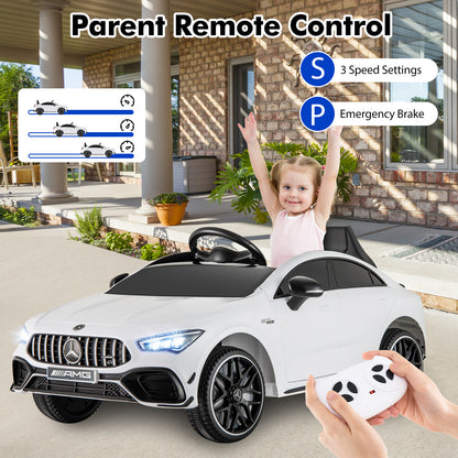 12V Kids Ride On Car With Remote, White Powered Ride On Toys at Gallery Canada