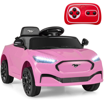 12V Kids Ride on Car Licensed Ford Mach E with Parent Control and Horn, Pink Powered Ride On Toys Pink at Gallery Canada