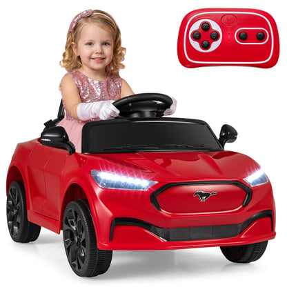 12V Kids Ride on Car Licensed Ford Mach E with Parent Control and Horn, Red Powered Ride On Toys at Gallery Canada
