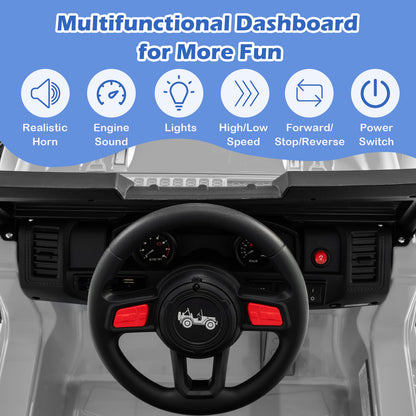 12V Kids Ride-on Jeep Car with 2.4 G Remote Control, Gray Powered Ride On Toys at Gallery Canada