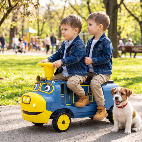 12V Kids Ride on Train 3-Seater with Detachable Carriage Licensed Chuggington, Blue