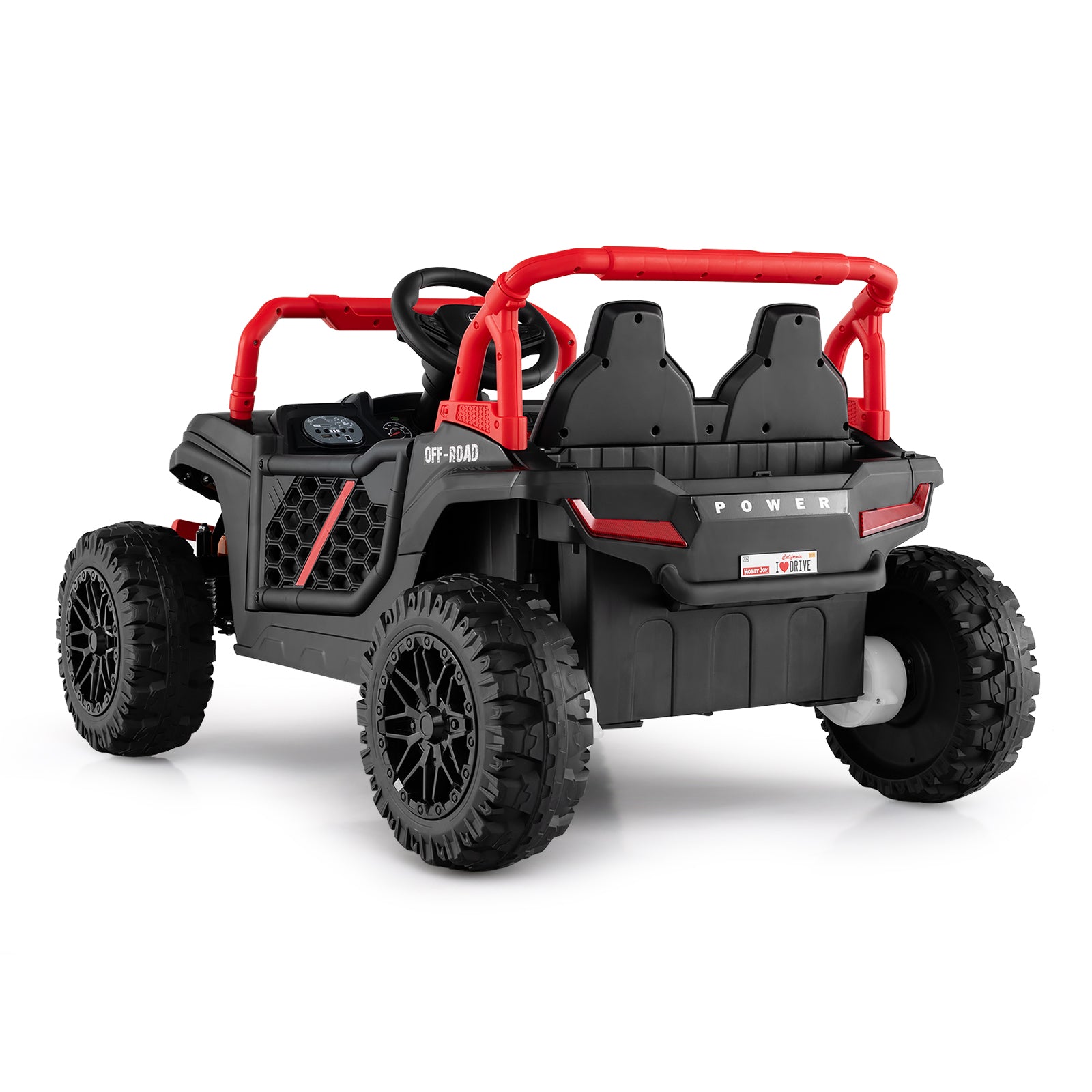 12V Kids Ride on Truck Off-Road UTV with Parental Remote and Lights, Black Powered Ride On Toys at Gallery Canada