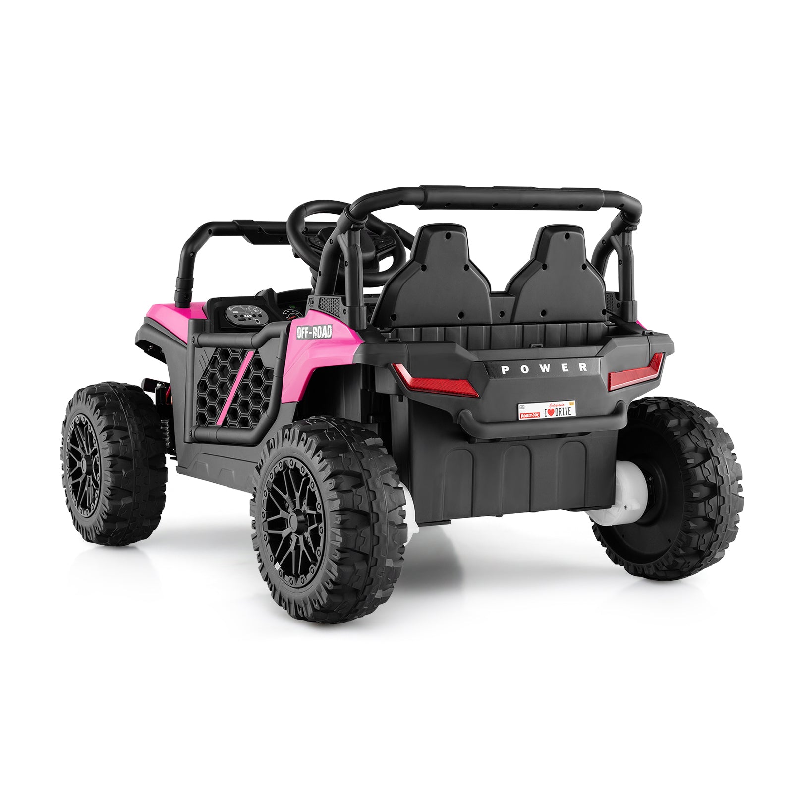 12V Kids Ride on Truck Off-Road UTV with Parental Remote and Lights, Pink Powered Ride On Toys at Gallery Canada