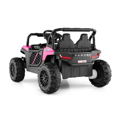 12V Kids Ride on Truck Off-Road UTV with Parental Remote and Lights, Pink Powered Ride On Toys at Gallery Canada