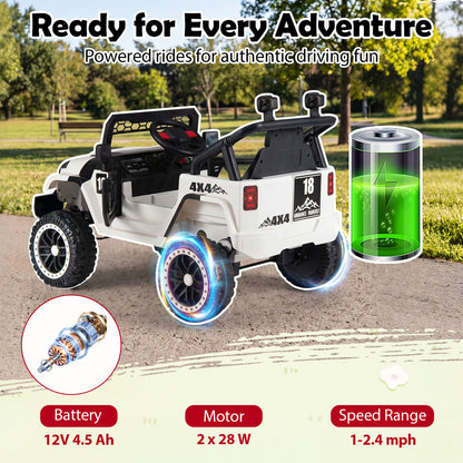 12V Kids Ride On Truck With Remote, Black