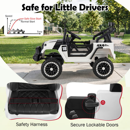 12V Kids Ride On Truck With Remote, Black
