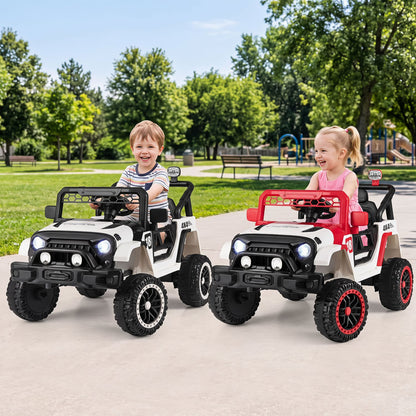 12V Kids Ride On Truck, Remote Control, 3 Speeds, Red