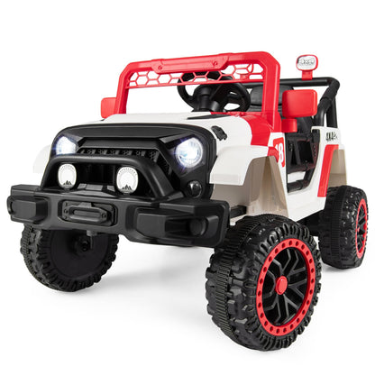 12V Kids Ride On Truck, Remote Control, 3 Speeds, Red