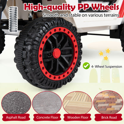 12V Kids Ride On Truck, Remote Control, 3 Speeds, Red