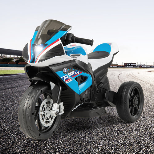 12V Licensed BMW Kids Motorcycle Ride-On Toy, 37-96 Months, Blue