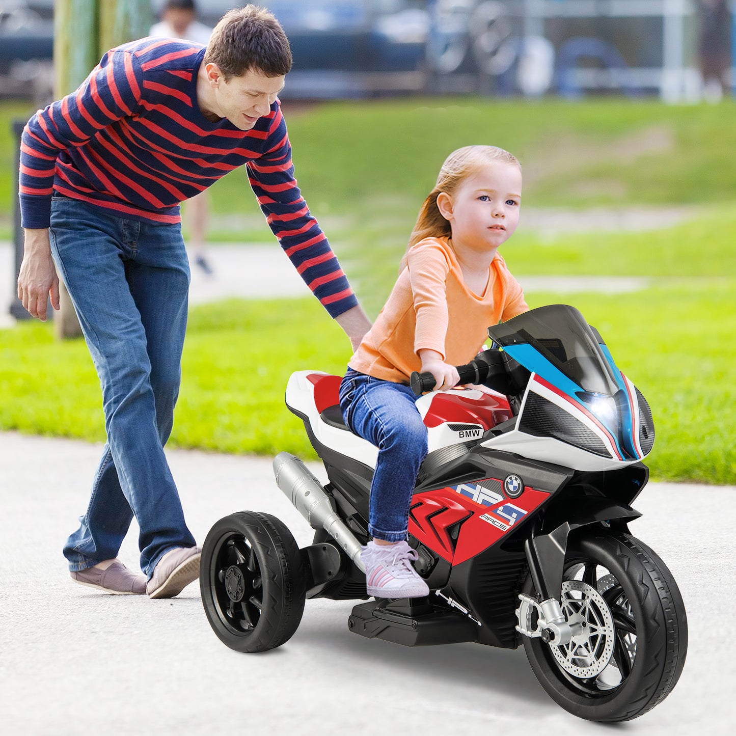 12V Licensed Kids Motorcycle Ride-On Toy, 37-96 Months, Red Powered Ride On Toys at Gallery Canada