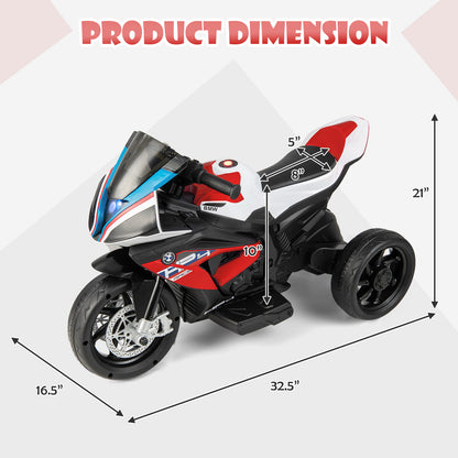 12V Licensed Kids Motorcycle Ride-On Toy, 37-96 Months, Red Powered Ride On Toys at Gallery Canada