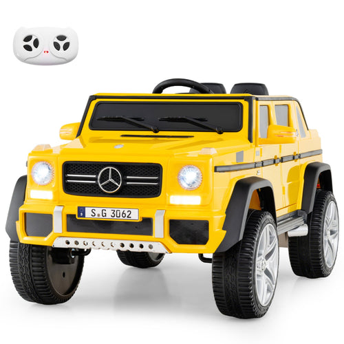 12V Licensed Mercedes-Benz Kids Ride-On Car, Yellow