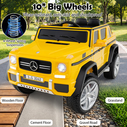 12V Licensed Mercedes-Benz Kids Ride-On Car, Yellow