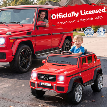12V Licensed Mercedes-Benz Kids Ride-On Car, Red