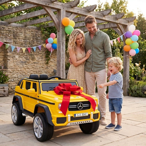 12V Licensed Mercedes-Benz Kids Ride-On Car, Yellow