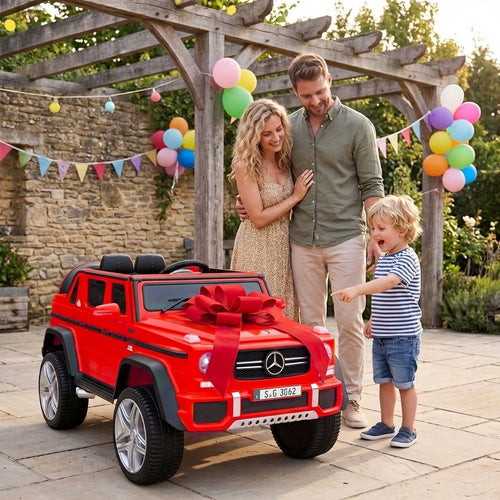 12V Licensed Mercedes-Benz Kids Ride-On Car, Red