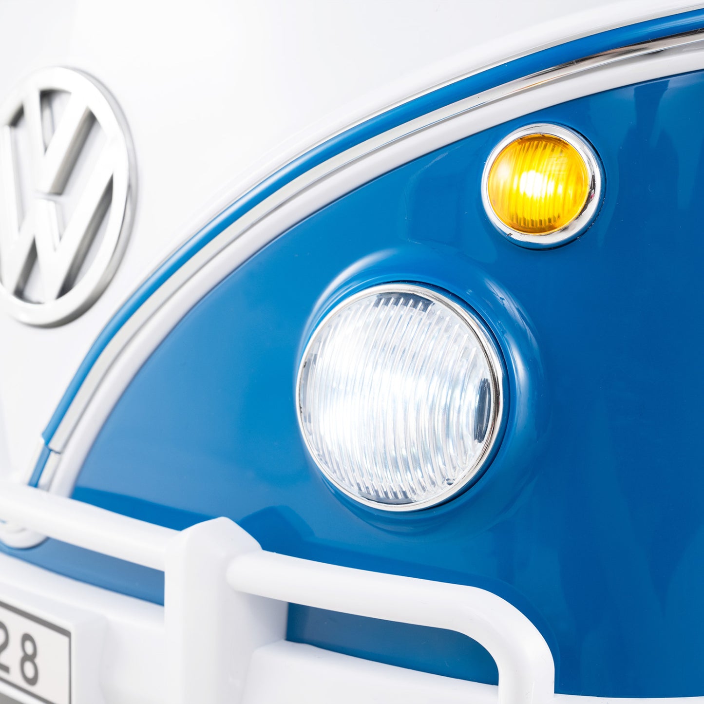 12V Ride On Car Licensed Volkswagen Ride-on Bus with Cup Holder and LED Headlights for 3+ Years Old, Blue Powered Ride On Toys at Gallery Canada