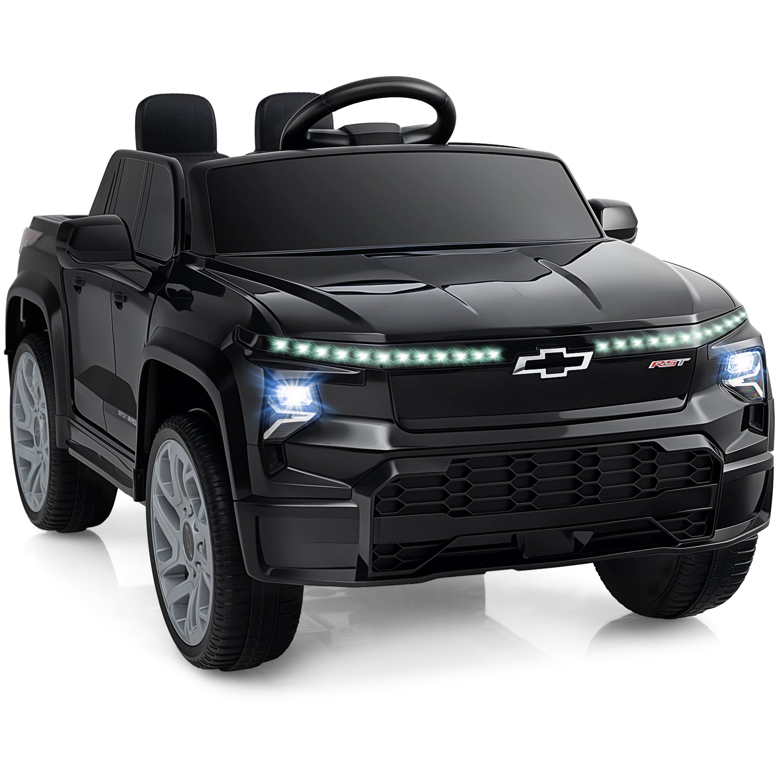 12V Ride on Car Truck Licensed Chevrolet with Remote Control Gift for 3+, Black Powered Ride On Toys Black at Gallery Canada