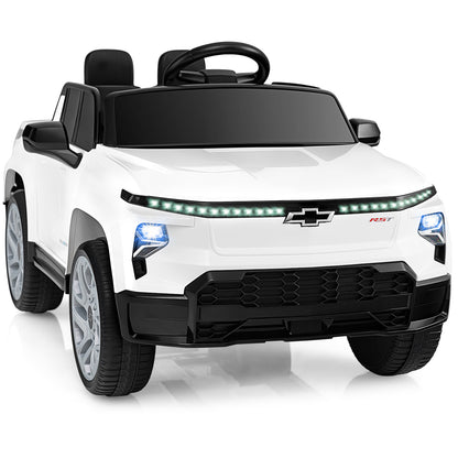 12V Ride on Car Truck Licensed Chevrolet with Remote Control Gift for 3+, White Powered Ride On Toys at Gallery Canada
