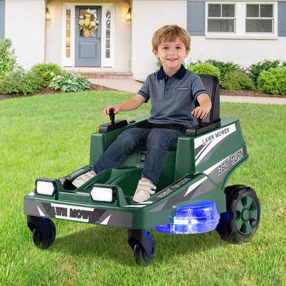 12V Ride on Lawn Mower, Dual Control Sticks, Green Powered Ride On Toys at Gallery Canada