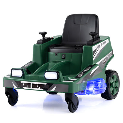 12V Ride on Lawn Mower, Dual Control Sticks, Green Powered Ride On Toys at Gallery Canada