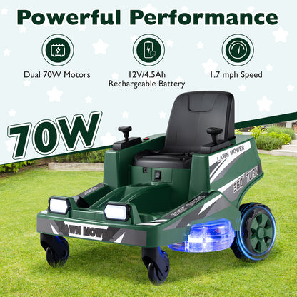 12V Ride on Lawn Mower, Dual Control Sticks, Green Powered Ride On Toys at Gallery Canada